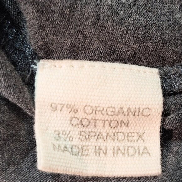 SYNERGY Organic Clothing Gray Cotton Sleeveless Snap Dress in XL - Picture 9 of 10